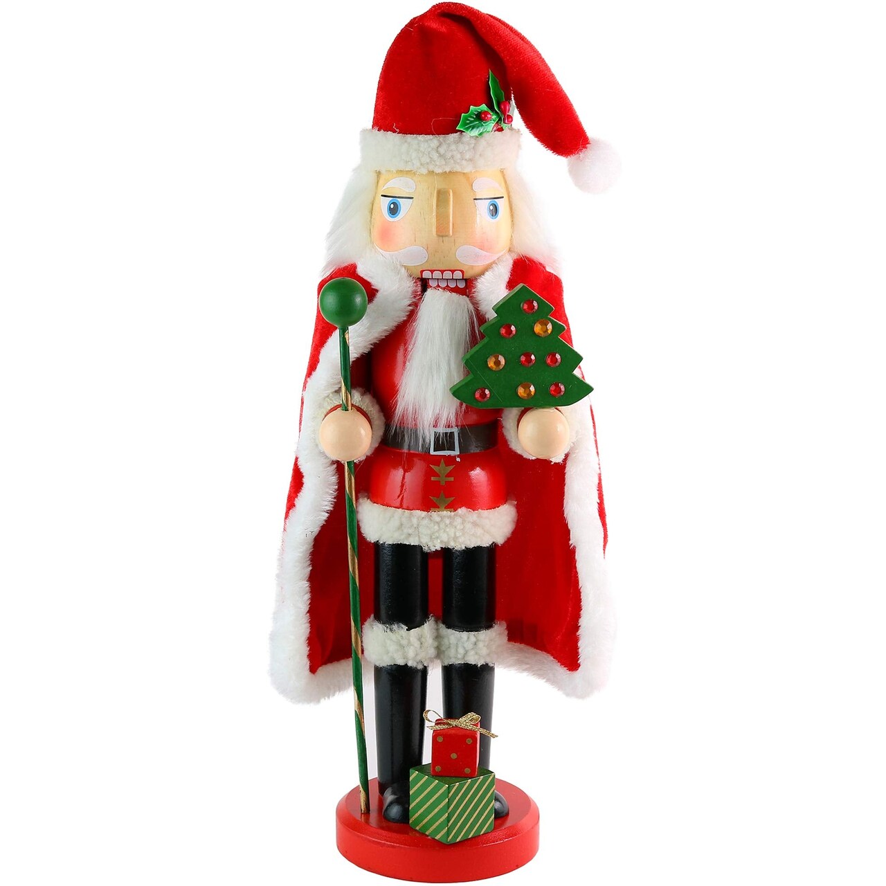 Ornativity Santa Nutcracker 13.5" - Holiday Wooden Nutcracker Santa Figure Home Decoration